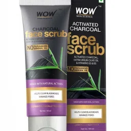 WOW Skin Science Activated Charcoal Face Scrub - 100 ml image 2