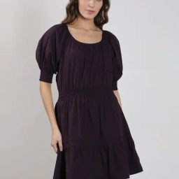 Vero Moda Purple Plain Dress-image-47