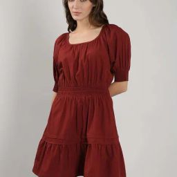 Vero Moda Red Plain Dress-picture-16