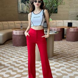 StyleAsh Women Flared High-Rise Trousers-image-20