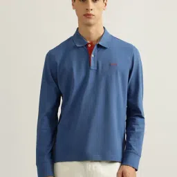Gant Blue Regular fit Solid Polo T-Shirts-image-99