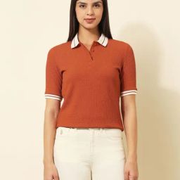 U.S. Polo Assn. Brown Regular Fit Texture Polo T-Shirt-picture-16