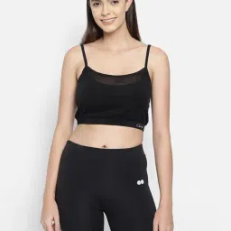 Clovia Black Regular Fit Cami Top-image-21