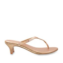 Metro Women's Rose Gold T-Strap Sandals-image-13