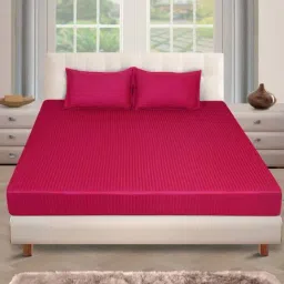 Romee Navy Cotton 250 TC Bed Sheet Set-image-16