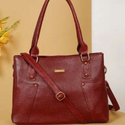 Teakwood Leathers Red Textured Leather Shoulder Handbag-18