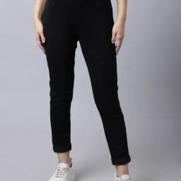 Cantabil Black Regular Fit Mid Rise Jeans-image-81