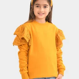Bonkids Girls Round Neck Cotton Sweatshirt-image-3