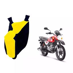 Auto Pearl Waterproof Two Wheeler Cover For Bajaj Boxer BM 150 (Yellow & Blue)-image-69