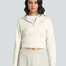 Puma White Cotton Hoodie-image-85