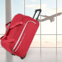 Lavie Sport Large Size 62 Cms Galactic Wheel Duffle Bag  | Trolley Bag (Red)-image-22