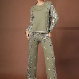 Mafadeny Printed Pure Cotton Top & Trouser Co-Ord Set-picture-11