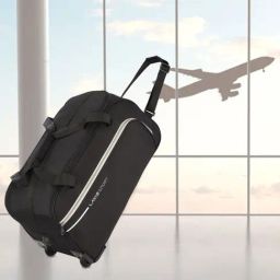 Lavie Sport Galactic M Medium Size 57 cms Wheel Duffle Bag  | 2 Wheel Duffle Bag  (Black)-35