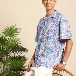 Mast & Harbour Men Abstract Printed Casual Shirt-image-42