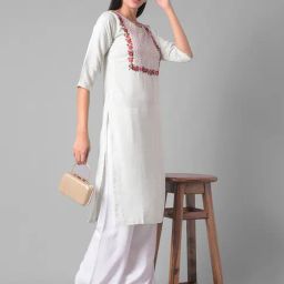 Dollar Missy White Embroidered Straight Kurta-picture-24