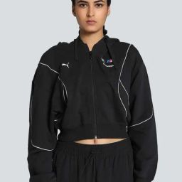 Puma Black Cotton Printed Hoodie-44