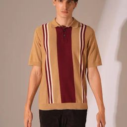 Selected Homme Brown Organic Cotton Regular Striped T-Shirt-image-38
