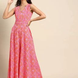 Mabish Pink Printed Jumpsuit-image-21