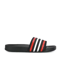 OFF LIMITS Men's Pitch Black & Red Slides image 2