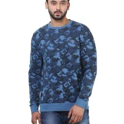 Crimsoune Club Blue Slim Fit Printed Sweatshirt-picture-22