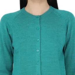 Monte Carlo Green Wool Open Front Cardigan image 5