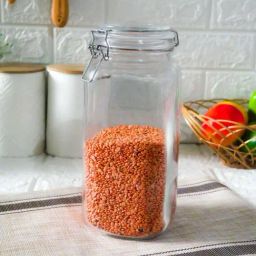 Femora Transparent Glass Round Jars With Airtight Steel Lid (2100ml) - Set of 4-46