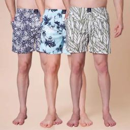 Urban Scottish Multicolored Cotton Regular Fit Printed Boxers - Pack Of 3-image-81