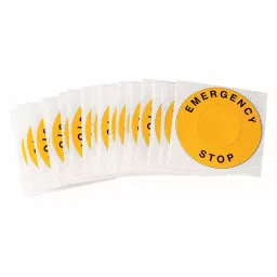 BRADY Legend Plate Label Emergency Stop, Round, Polyester with Acrylic-Foam Backed Adhesive (Pack of 25), 30EA35-image-85