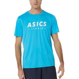 Asics Aqua Blue Regular Fit Printed Sports T-Shirt-image-101