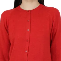 Monte Carlo Red Wool Open Front Cardigan image 5