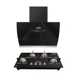 Maplin GO90 1400CMH 90cm Black Touch Glass Kitchen Chimney & GH04 4 Burner Gas Cooktop Combo-picture-23
