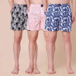 Urban Scottish Multicolored Cotton Regular Fit Printed Boxers - Pack Of 3-picture-38