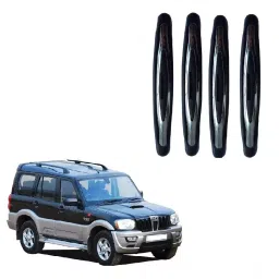 SPREADX Plastic Car Compact Black Colour Elegant Door Guard Protection Universal Type  Suitable for Mahindra Scorpio 2009 Onward (Set of 4 Pcs)-43