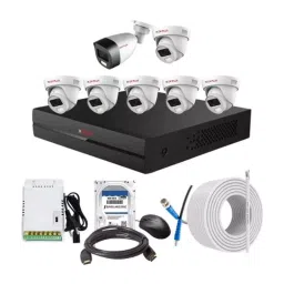 CP PLUS CCTV Combo Kit 2.4 MP Full Colour HD Audio Indoor & Outdoor with 8 Channel DVR, 1 Bullet 6 Dome Camera, 8 Channel SMPS, 70 m Cable, 2 TB HDD & Connectors-image-17