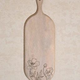 Westside Home Beige Floral Etched Oval Chopper-image-22