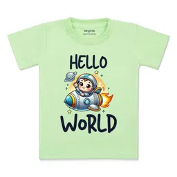 Arvesa Kids Typography Printed Applique T-shirt-image-102
