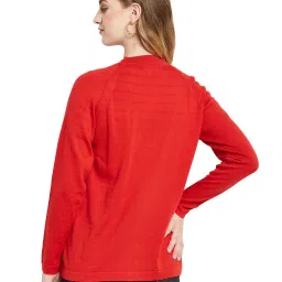 Monte Carlo Red Wool Open Front Cardigan image 2