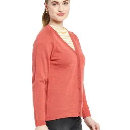 Monte Carlo Coral Wool Open Front Cardigan image 3