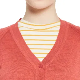 Monte Carlo Coral Wool Open Front Cardigan image 5