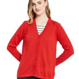 Monte Carlo Red Wool Open Front Cardigan image 1