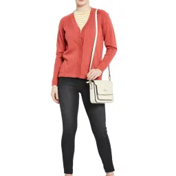Monte Carlo Coral Wool Open Front Cardigan image 4