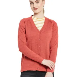 Monte Carlo Coral Wool Open Front Cardigan image 1