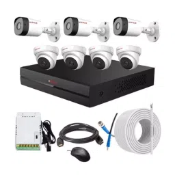 CP PLUS CCTV Combo Kit 2.4 MP Full HD Audio Indoor & Outdoor with 8 Channel DVR 4 Dome, 3 Bullet Camera, 8 Channel SMPS, 70 m Copper Cable & Connectors-image-87