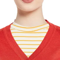 Monte Carlo Red Wool Open Front Cardigan image 5