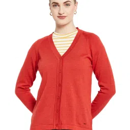 Monte Carlo Red Wool Open Front Cardigan image 1