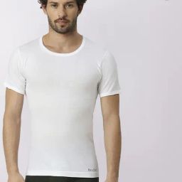 Frenchie White Cotton Skinny Fit Vest - Pack Of 6-image-30