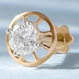 Mia by Tanishq Celestial Circle Gold and Diamond Nose Pin for Women-picture-24