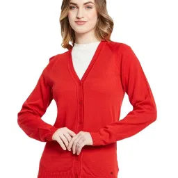 Monte Carlo Red Wool Open Front Cardigan image 1