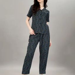 Smarty Pants Blue & Black Printed Shirt With Pyjamas-image-77