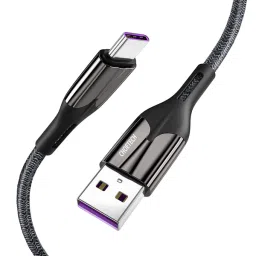 Choetech 1.2 m Nylon Braided 4 Ft 5A Type C Fast Charging Upto 40 W, 480 Mbps, Ac0013-14